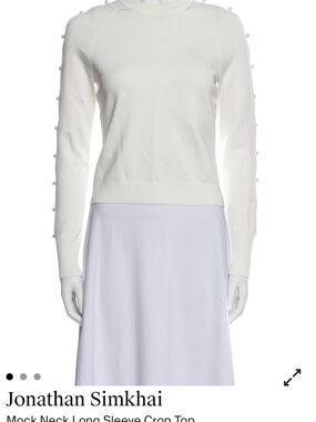 Jonathan Simkhai Cream Midi Skirt